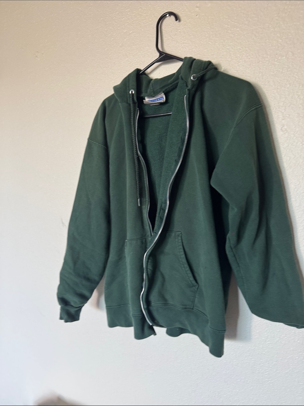 Hanes Dark Green Full-Zip Hoodie Jacket